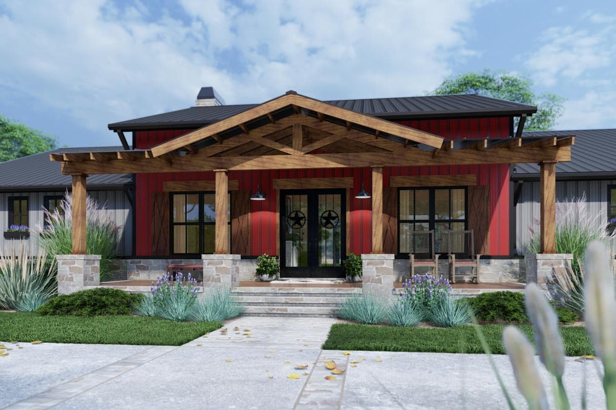 Plan 16922WG: 3-Bedroom Modern Farmhouse Plan with Metal or Wood Framing Options - 2486 Sq Ft - Image #10 - Barndominium, Country, Craftsman, Farmhouse, Hill Country, Modern Farmhouse, Ranch, Southern