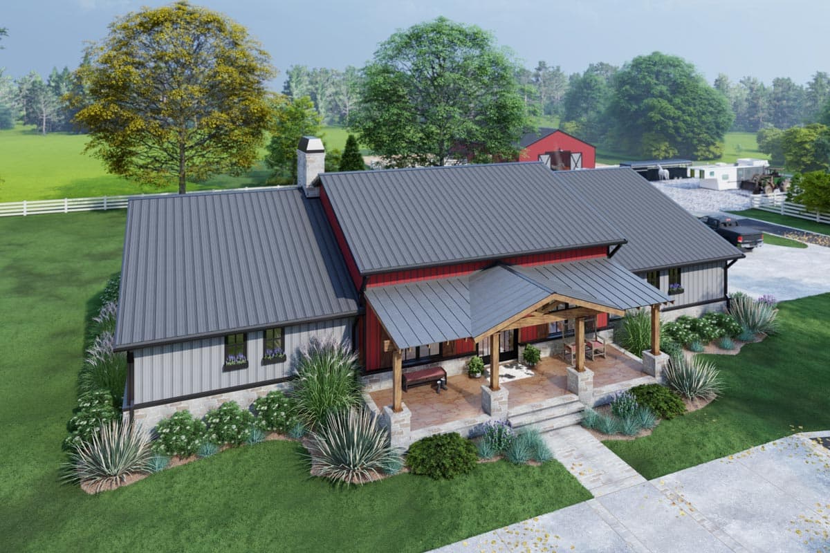 Plan 16922WG: 3-Bedroom Modern Farmhouse Plan with Metal or Wood Framing Options - 2486 Sq Ft - Image #20 - Barndominium, Country, Craftsman, Farmhouse, Hill Country, Modern Farmhouse, Ranch, Southern
