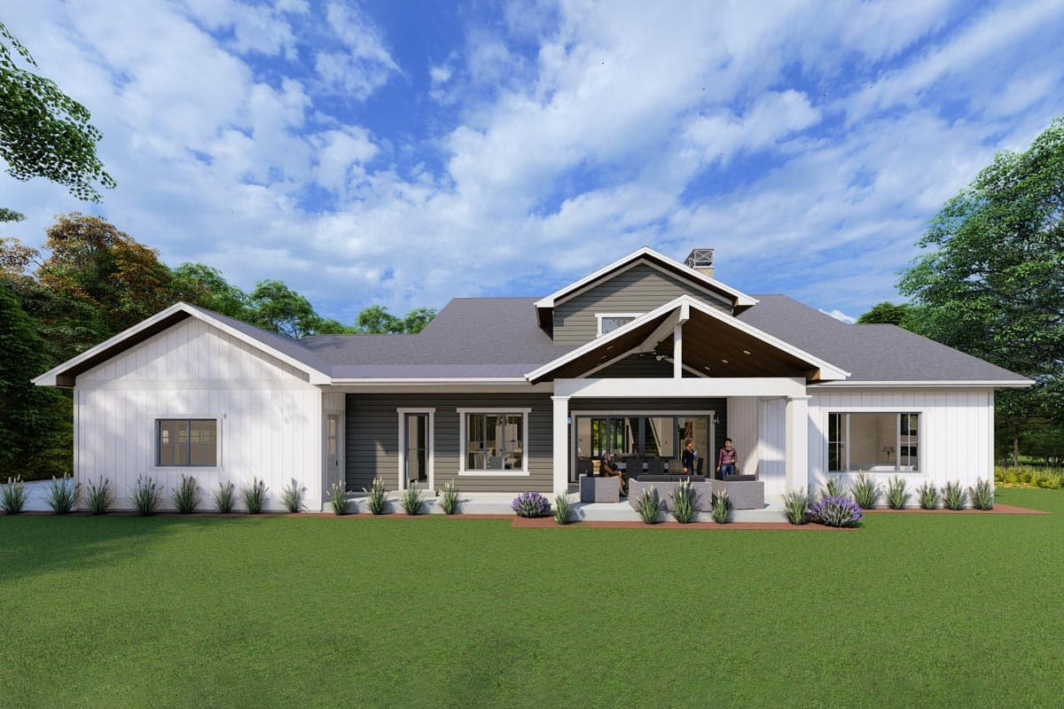 Plan 64517SC: Two-story Modern Farmhouse with Butler's Pantry and Home Theater - Image #5 - Country, Craftsman, Farmhouse, Modern Farmhouse, New American