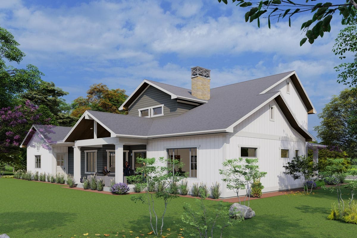 Plan 64517SC: Two-story Modern Farmhouse with Butler's Pantry and Home Theater - Image #6 - Country, Craftsman, Farmhouse, Modern Farmhouse, New American