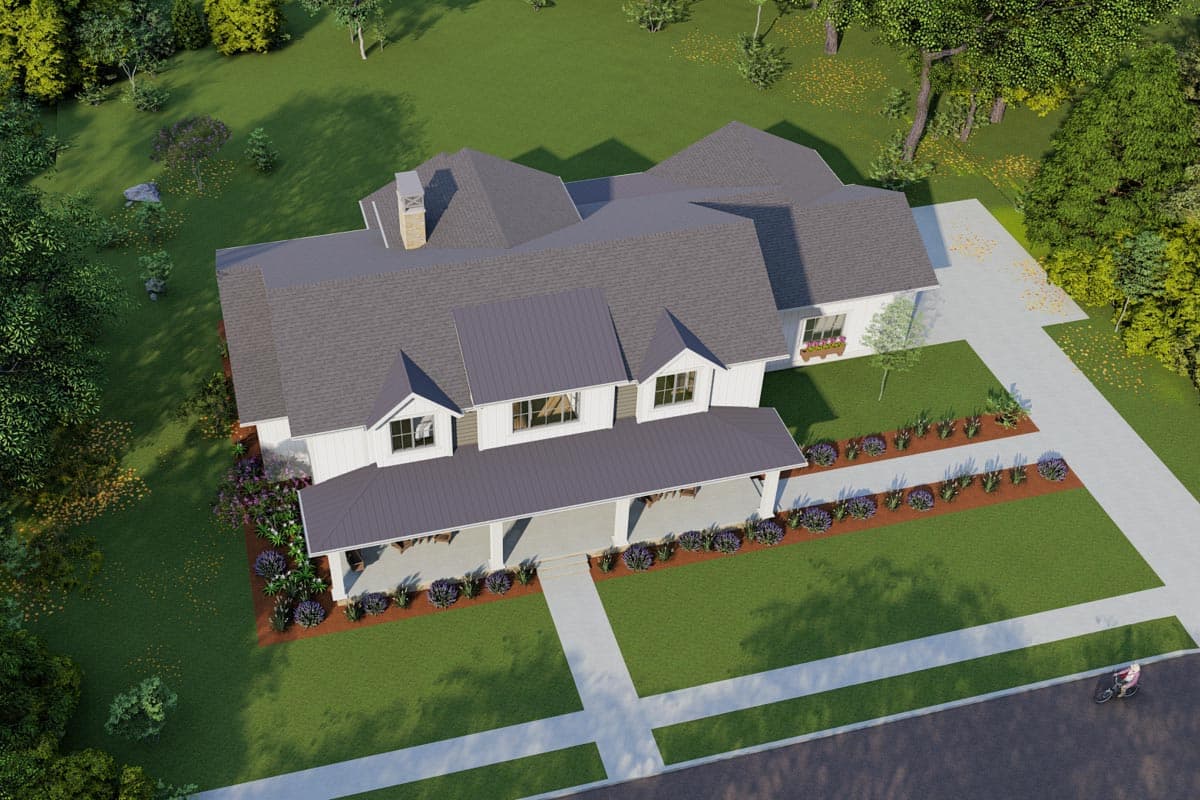 Plan 64517SC: Two-story Modern Farmhouse with Butler's Pantry and Home Theater - Image #9 - Country, Craftsman, Farmhouse, Modern Farmhouse, New American