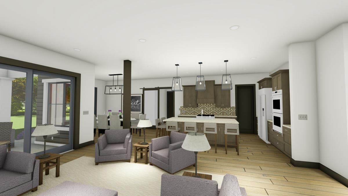 Plan 64517SC: Two-story Modern Farmhouse with Butler's Pantry and Home Theater - Image #12 - Country, Craftsman, Farmhouse, Modern Farmhouse, New American