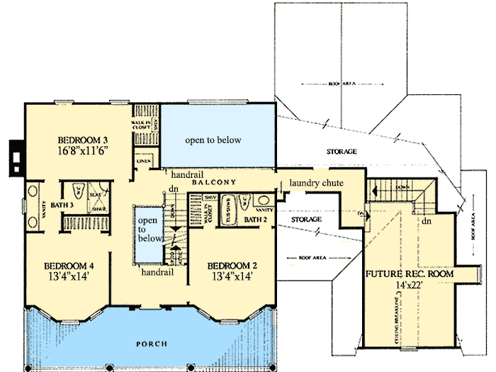Plan 32501WP: Southern Belle House Plan - Floor Plan - 2nd Floor - Country, Southern, Southern Traditional, Traditional
