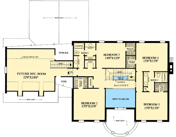 Plan 32507WP: Grand Traditional Home Plan - Floor Plan - 2nd Floor - Georgian, Southern, Traditional