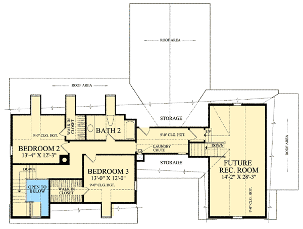 Plan 32509WP: Cape Cod Home Plan with Extra Storage - Floor Plan - 2nd Floor - Cape Cod, Cottage, Traditional