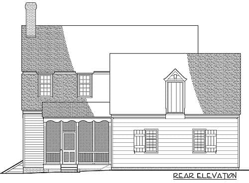 Plan 32513WP: 3 Bedroom Gambrel House Plan - Image #10 - Colonial, Traditional