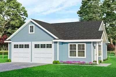 Detached Garage Studio with Room for 2 Cars