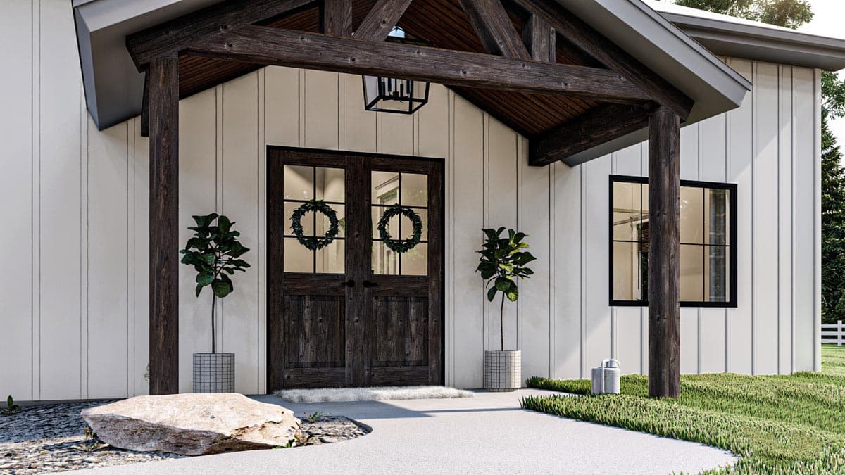 Plan 62381DJ: Barndominium-Style House Plan with Drive-Through Shop - 140 Sq Ft - Image #6 - Barndominium, Country, Southern, Traditional