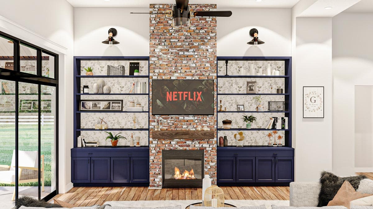 Plan 62381DJ: Barndominium-Style House Plan with Drive-Through Shop - 140 Sq Ft - Image #9 - Barndominium, Country, Southern, Traditional