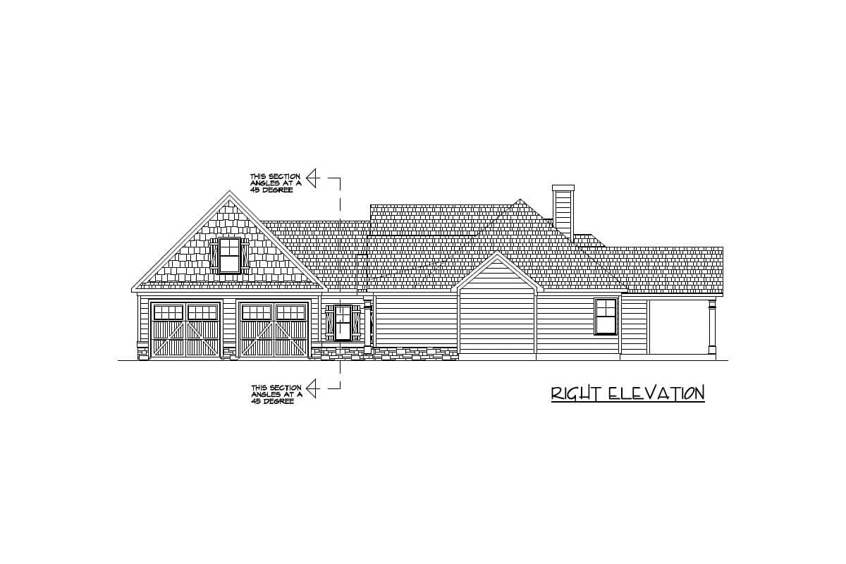 Plan 360081DK: 2,000 Square Foot Craftsman House Plan with Angled Garage - Image #4 - Country, Craftsman, Northwest, Ranch, Traditional