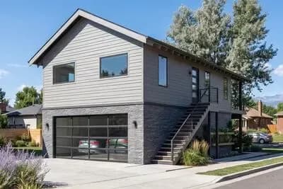 Modern Craftsman Garage Apartment with Workshop - 915 Sq Ft
