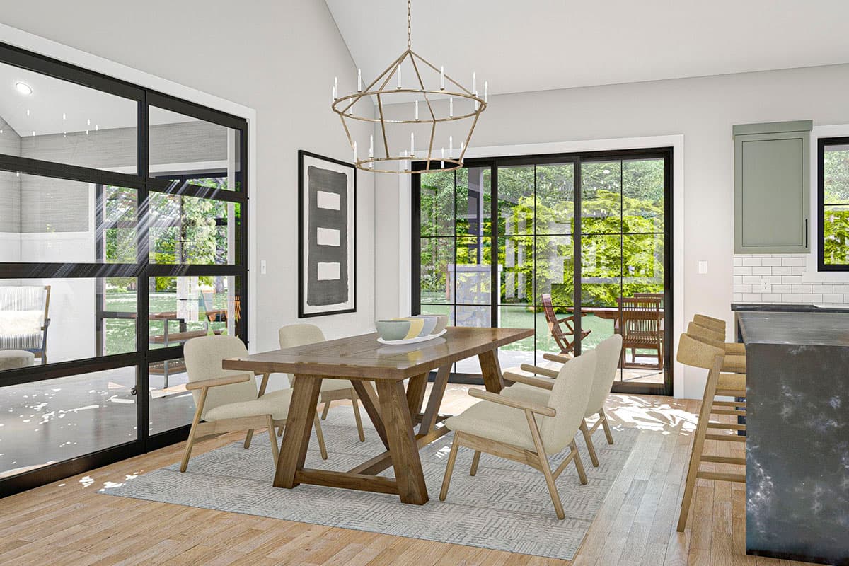 Plan 62384DJ: Rustic Barndominium-Style House Plan with Overhead Doors That Bring the Outside In - Image #6 - Barndominium, Country, Craftsman, Mountain, New American, Rustic, Traditional, Vacation