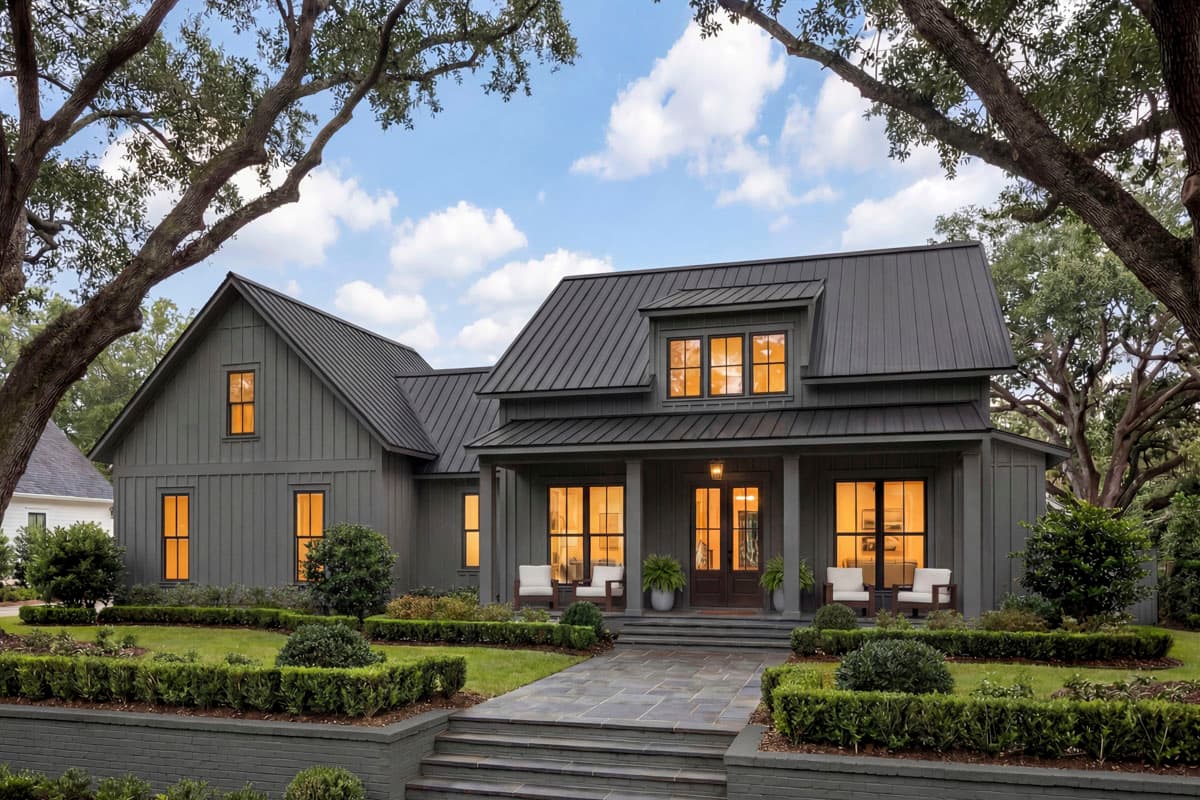 Plan 51865HZ: 2-Bedroom Modern Farmhouse Dream Home Plan with Bonus Over Garage - 1448 Sq Ft - Image #5 - Cottage, Country, Farmhouse, Modern Farmhouse, New American, Southern