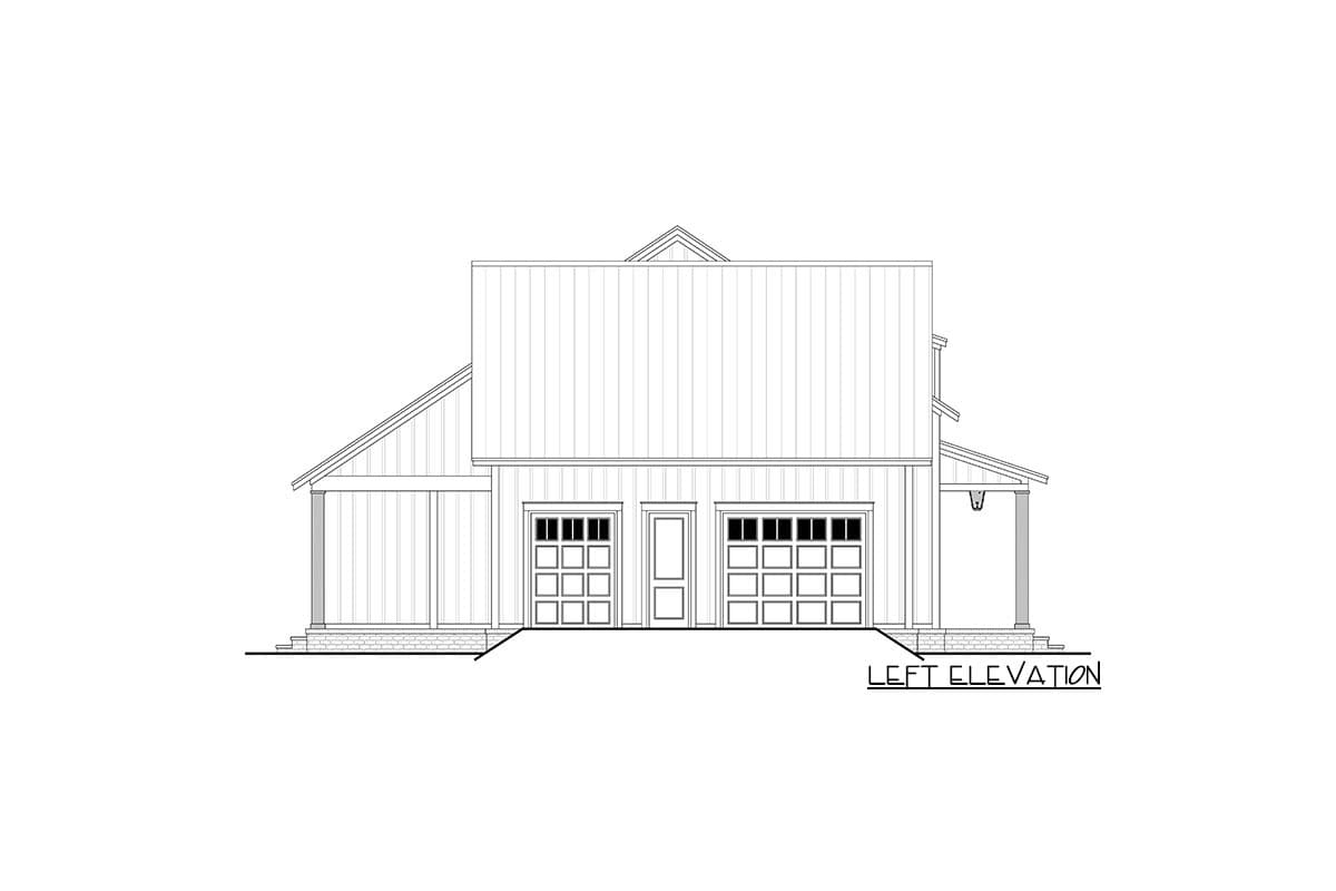 Plan 51865HZ: 2-Bedroom Modern Farmhouse Dream Home Plan with Bonus Over Garage - 1448 Sq Ft - Image #13 - Cottage, Country, Farmhouse, Modern Farmhouse, New American, Southern