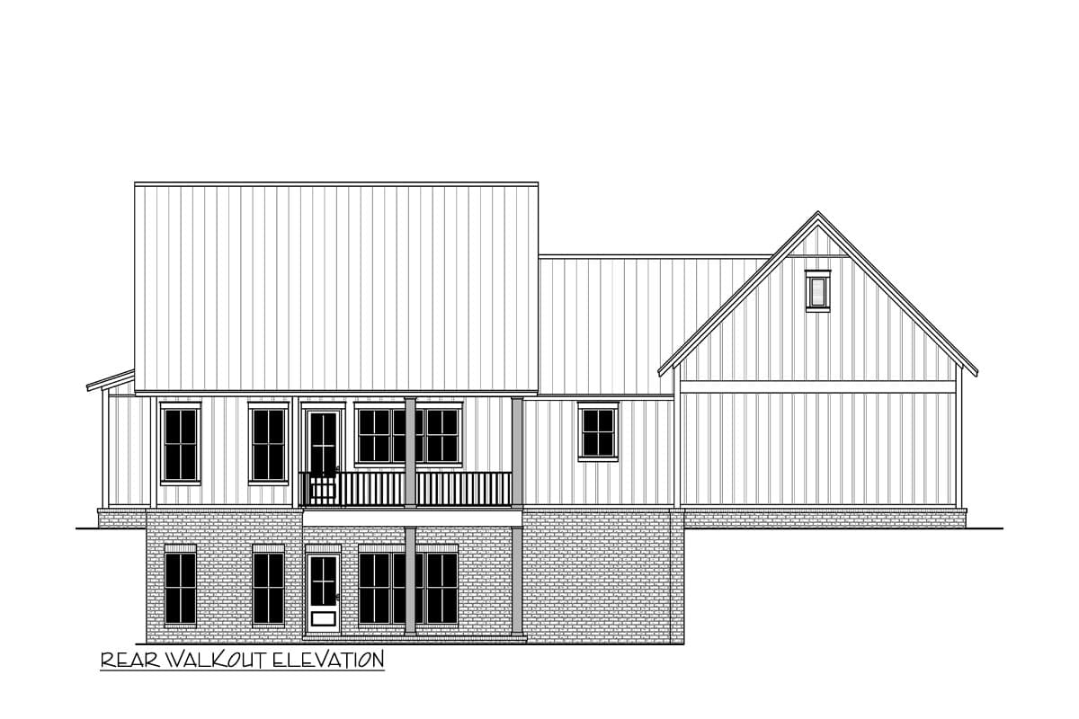 Plan 51865HZ: 2-Bedroom Modern Farmhouse Dream Home Plan with Bonus Over Garage - 1448 Sq Ft - Image #16 - Cottage, Country, Farmhouse, Modern Farmhouse, New American, Southern