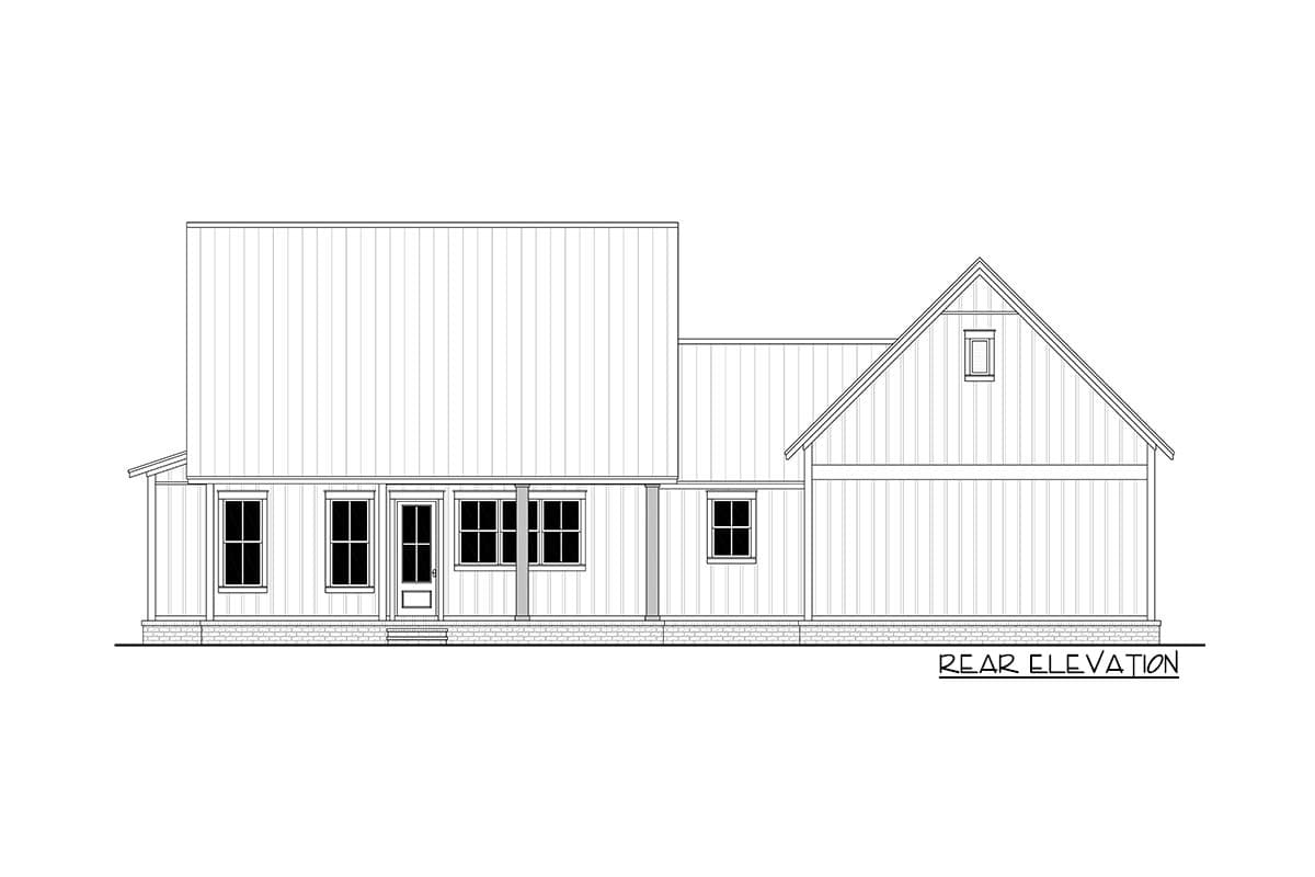 Plan 51865HZ: 2-Bedroom Modern Farmhouse Dream Home Plan with Bonus Over Garage - 1448 Sq Ft - Image #14 - Cottage, Country, Farmhouse, Modern Farmhouse, New American, Southern