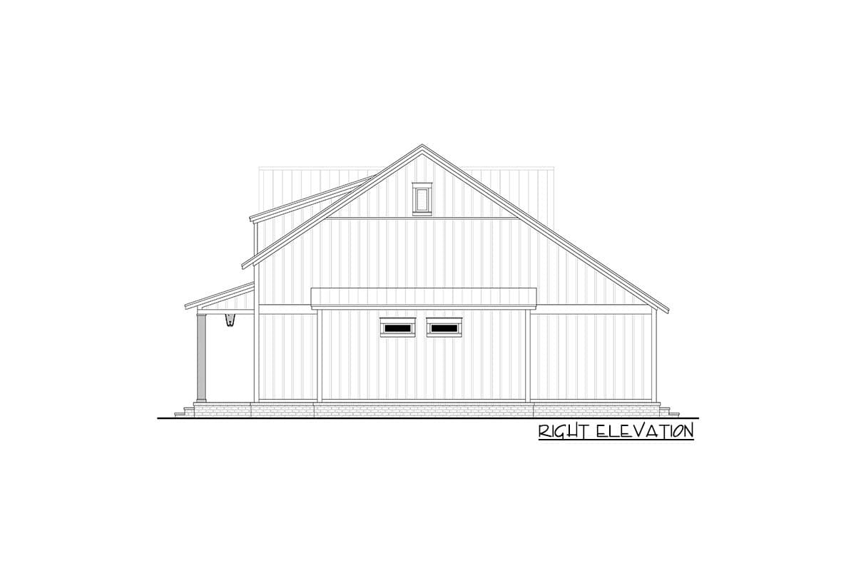 Plan 51865HZ: 2-Bedroom Modern Farmhouse Dream Home Plan with Bonus Over Garage - 1448 Sq Ft - Image #15 - Cottage, Country, Farmhouse, Modern Farmhouse, New American, Southern