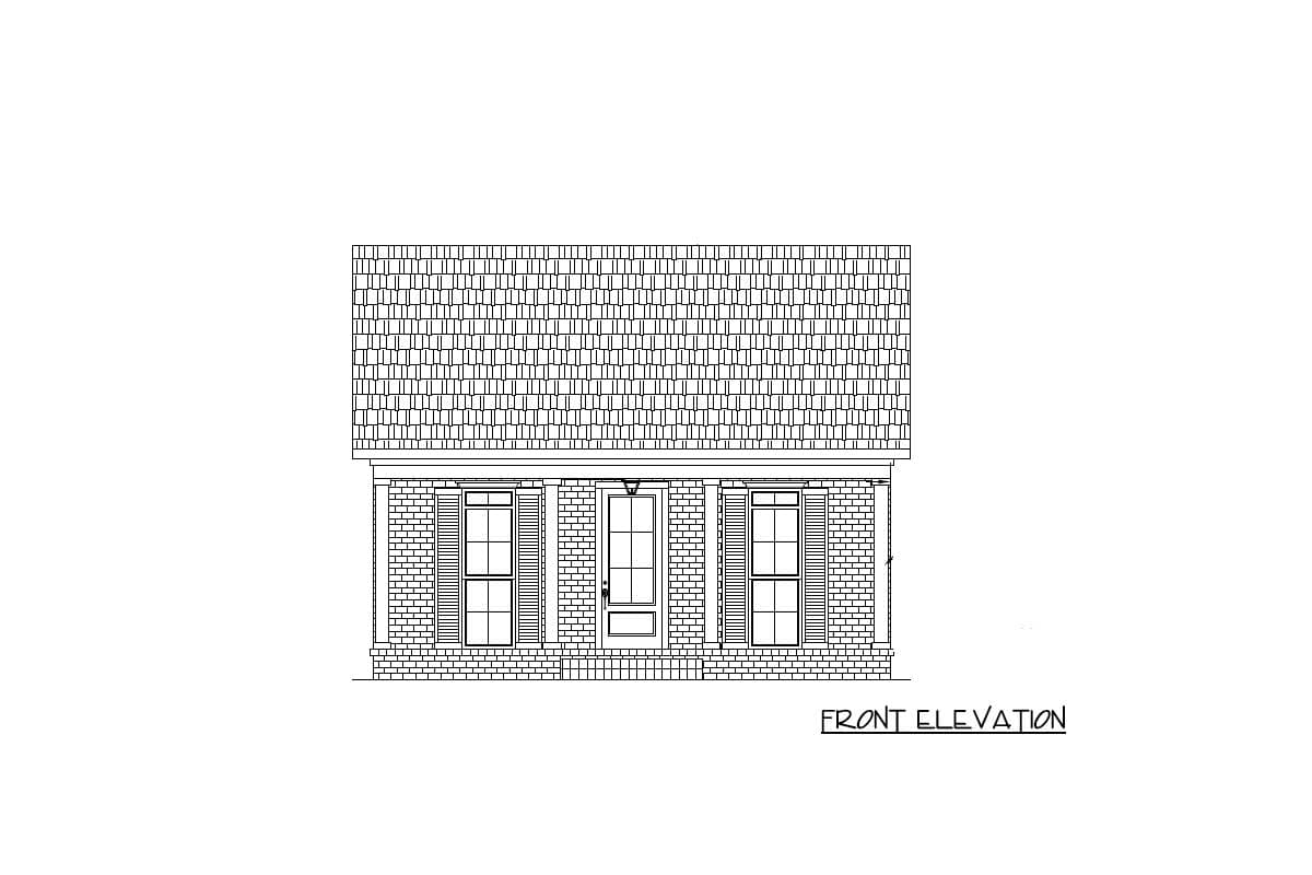 Plan 521000TTL: Narrow 3-Bed House Plan with a Rear-access Garage - Image #15 - Cottage, Country, Southern, Traditional