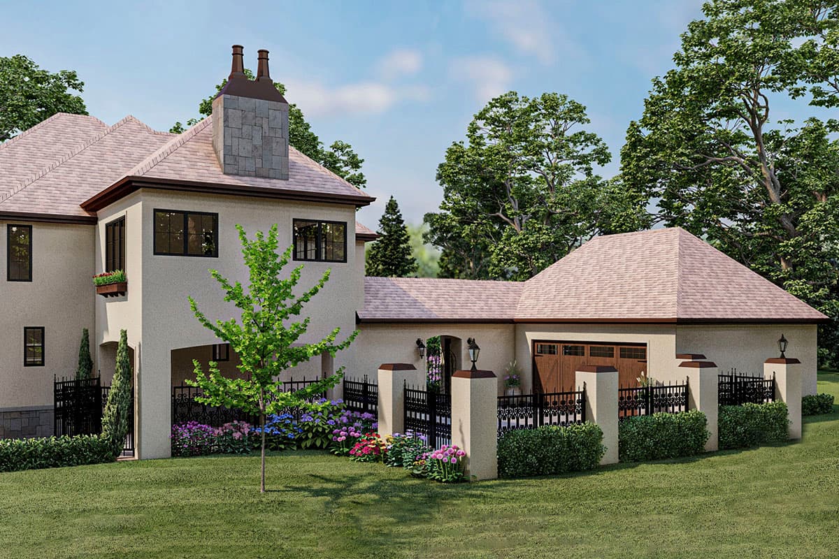 Plan 62385DJ: French Country House Plan with 4 Beds and a Porte Cochere - Image #7 - European, French Country