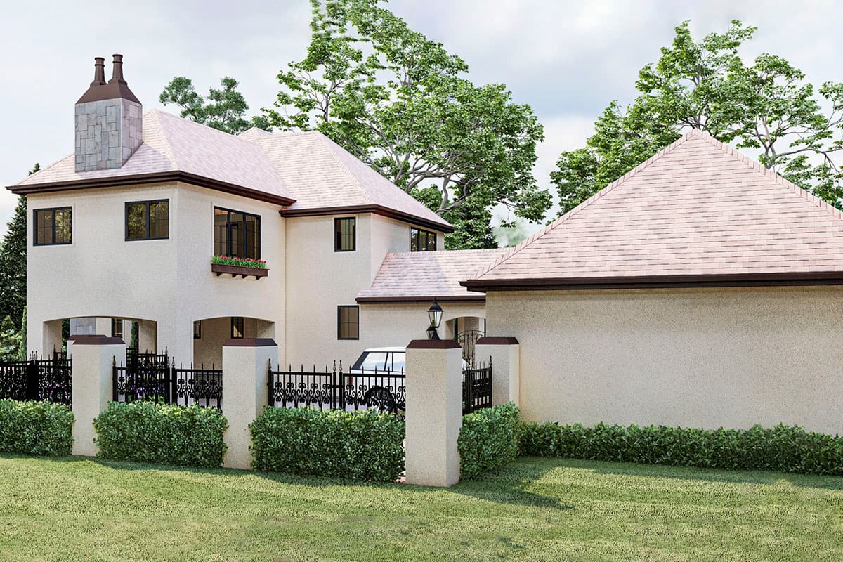 Plan 62385DJ: French Country House Plan with 4 Beds and a Porte Cochere - Image #8 - European, French Country