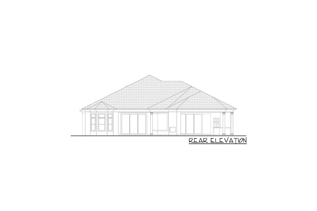 Plan 65678BS: Mediterranean-style Southern Home Plan with Split Bedrooms and Study - Image #4 - Coastal, European, Florida-Style, Mediterranean, Southern, Transitional