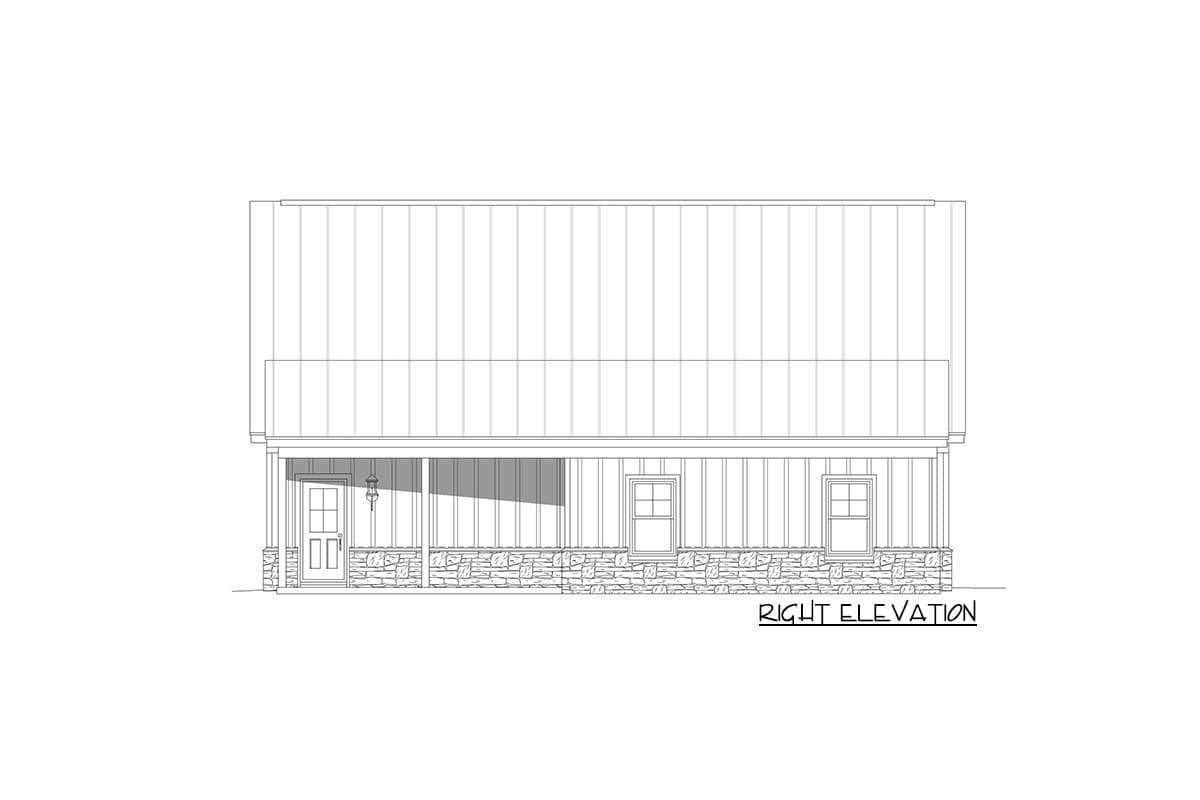 Plan 68768VR: Detached 3-Car Garage with Workshop and Flex Space - Image #5 - Country, Craftsman