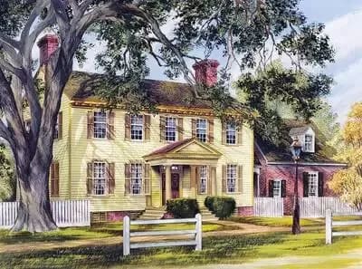 Attractive Colonial Home Plan