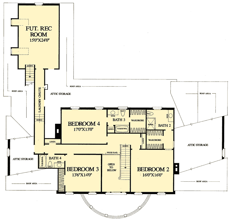 Plan 32526WP: Luxury with a Touch of Convenience - Floor Plan - 2nd Floor - Georgian, Traditional