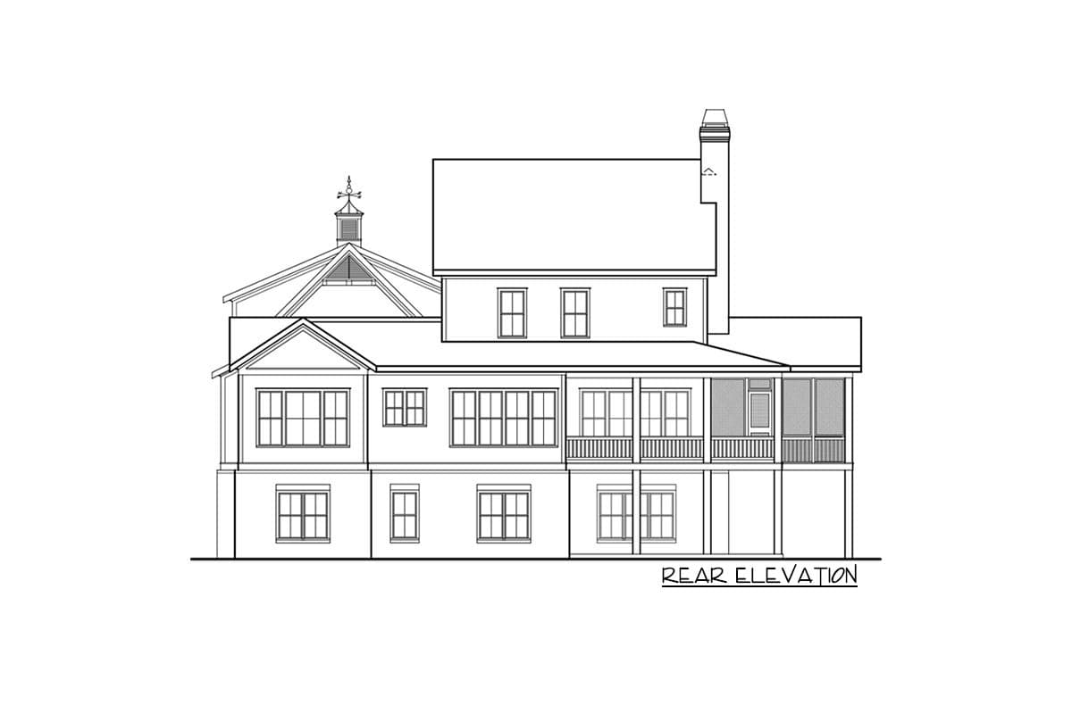 Plan 710390BTZ: Classic Country Farmhouse with Wraparound Porch and Bonus Space Above Garage - Image #4 - Country, Southern, Traditional