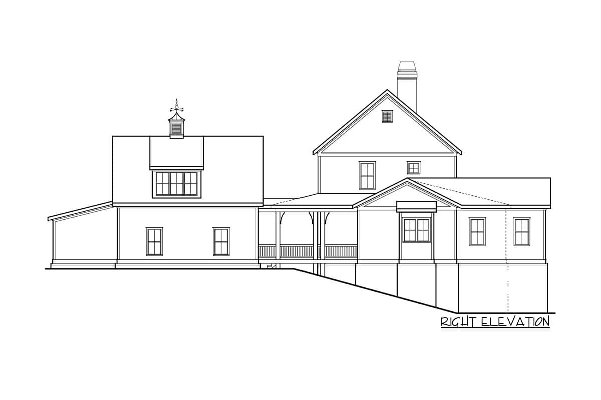 Plan 710390BTZ: Classic Country Farmhouse with Wraparound Porch and Bonus Space Above Garage - Image #5 - Country, Southern, Traditional