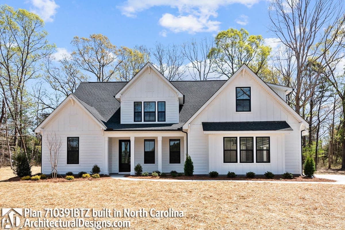 build gallery item - Modern Farmhouse Plan 710391BTZ Comes to Life in North Carolina