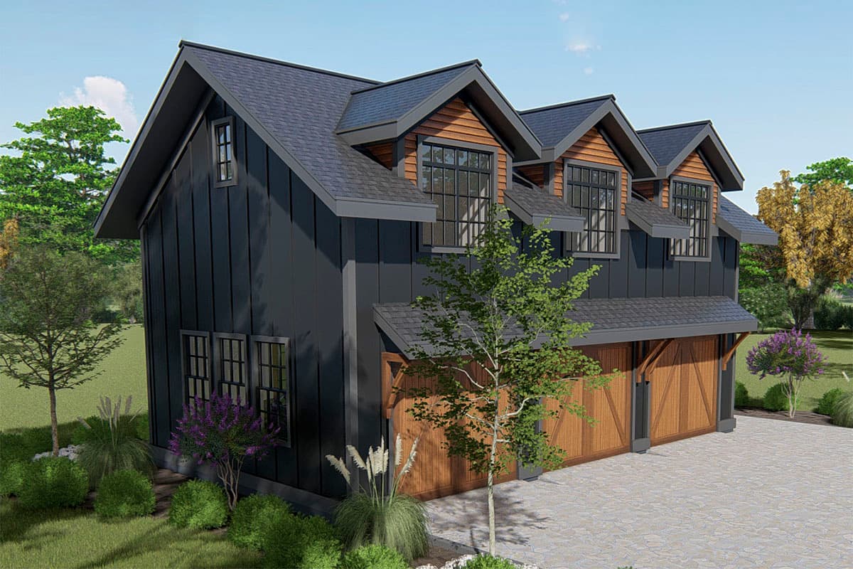 Plan 25419TF: Craftsman Garage Apartment with Ground Floor Shop  - Image #8 - Carriage, Country, Craftsman