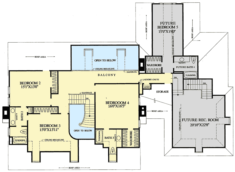 Plan 32535WP: Master Suite with Private Garden - Floor Plan - 2nd Floor - Country, Southern