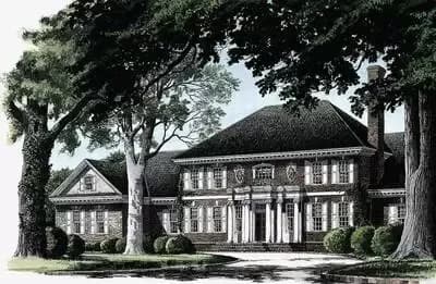 Gracious Georgian Home Plan