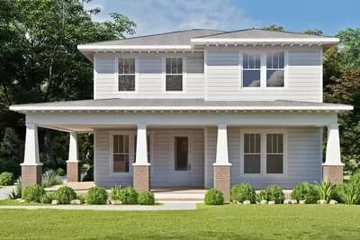 Two-story Craftsman Plan with Wraparound Porch