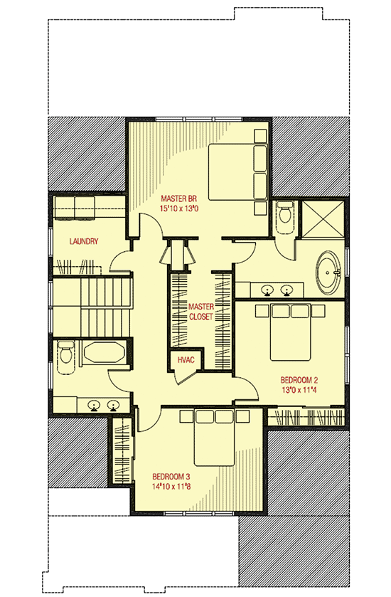 Plan 50196PH: Timeless Bungalow Plan with Screened Porch and Home Office - Floor Plan - 2nd Floor - Bungalow, Country, Craftsman, Traditional