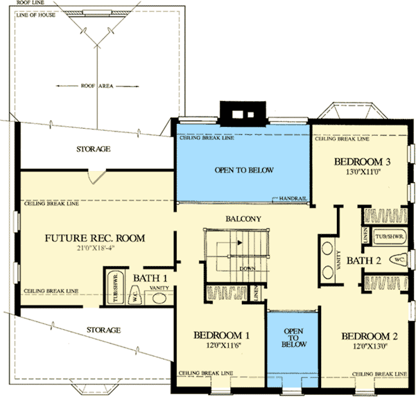 Plan 32552WP: Gracious Colonial Home Plan - Floor Plan - 2nd Floor - Colonial, Traditional