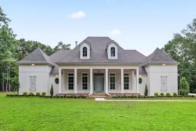 Louisiana-Style House Plan with Home Office and a Vaulted Outdoor Living Room - 3585 Sq Ft