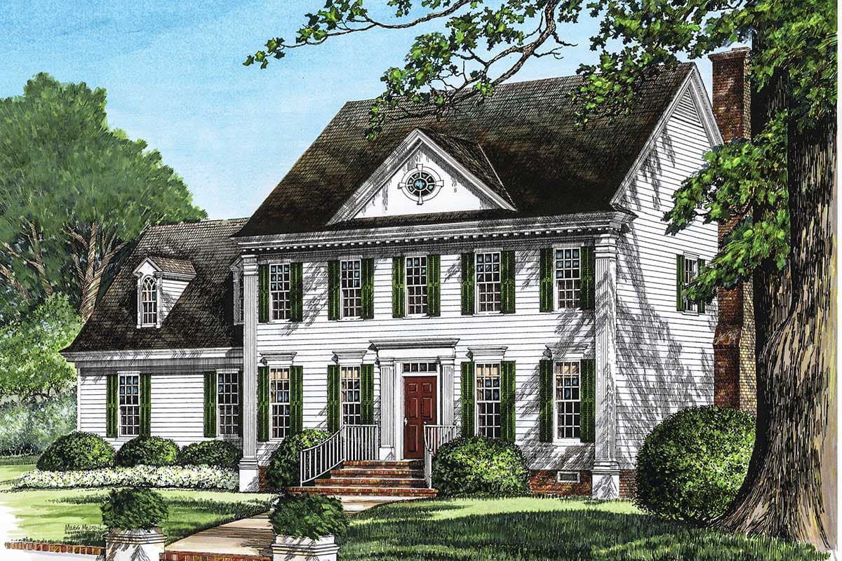 Plan 32557WP: Stately Colonial Home Plan - Image #24 - Colonial, Traditional