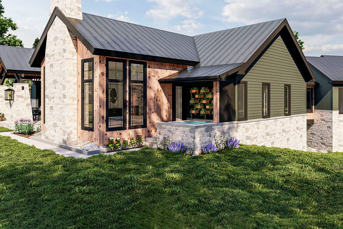 Plan 62389DJ: Modern Mountain House Plan with Angled 3-Car Garage - Image #6 - Craftsman, Mountain, New American, Northwest, Rustic