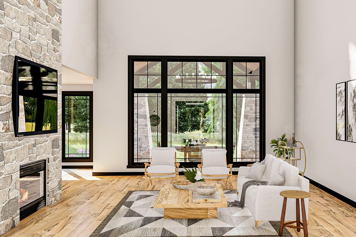 Plan 62389DJ: Modern Mountain House Plan with Angled 3-Car Garage - Image #12 - Craftsman, Mountain, New American, Northwest, Rustic