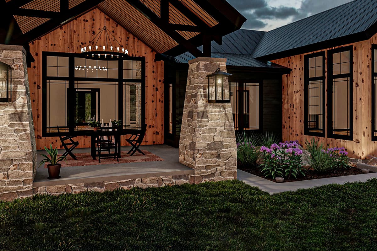 Plan 62389DJ: Modern Mountain House Plan with Angled 3-Car Garage - Image #7 - Craftsman, Mountain, New American, Northwest, Rustic