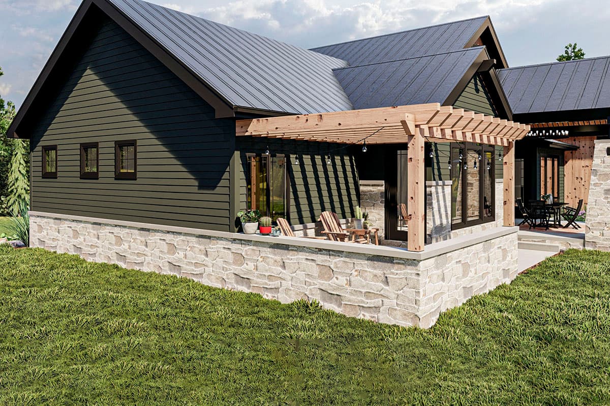 Plan 62389DJ: Modern Mountain House Plan with Angled 3-Car Garage - Image #8 - Craftsman, Mountain, New American, Northwest, Rustic