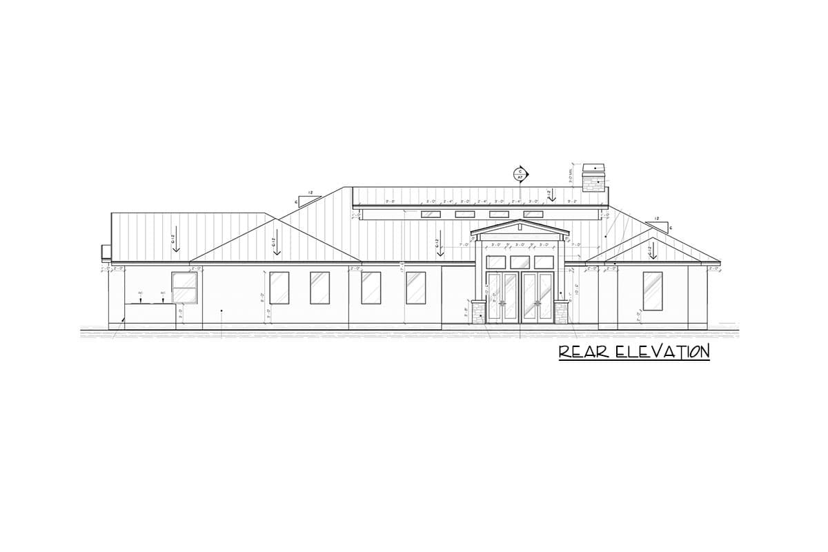 Plan 430069LY:  Northwest Transitional Farmhouse Plan - 3614 Sq Ft - Image #4 - Contemporary, Craftsman, Mid Century Modern, Modern Farmhouse, New American, Northwest, Ranch, Transitional