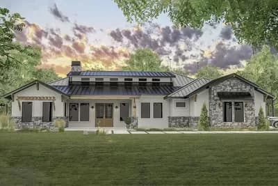  Northwest Transitional Farmhouse Plan - 3614 Sq Ft