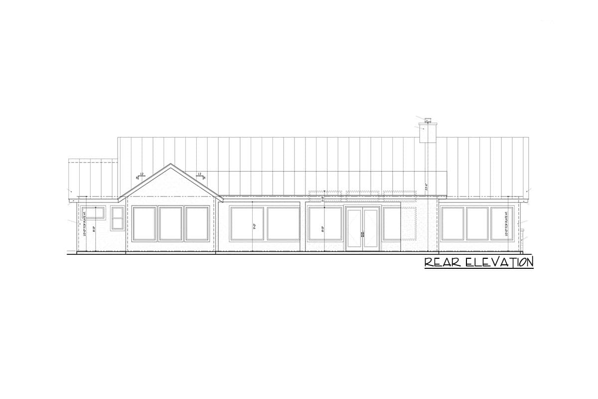 Plan 430071LY: One-level Modern Hill Country House Plan with Split Bedrooms and Large Covered Porch - Image #4 - Contemporary, Hill Country, New American, Ranch, Transitional