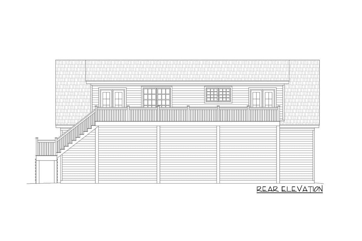 Plan 68771VR: 2-Bed Carriage House Plan with Life-friendly Garage - Image #4 - Carriage, Country, Traditional