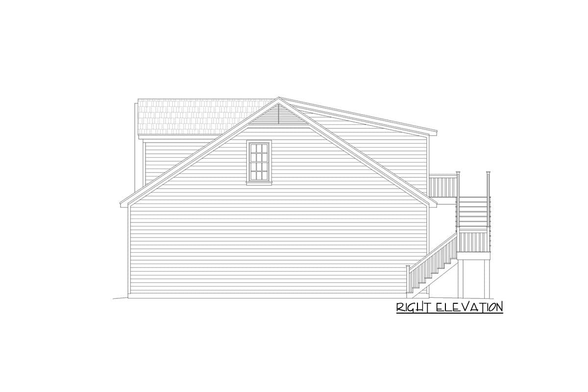 Plan 68771VR: 2-Bed Carriage House Plan with Life-friendly Garage - Image #5 - Carriage, Country, Traditional