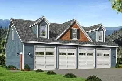2-Bed Carriage House Plan with Life-friendly Garage