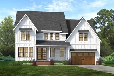 Modern Farmhouse Plan with Home Office and Screened Porch - 3427 Sq Ft
